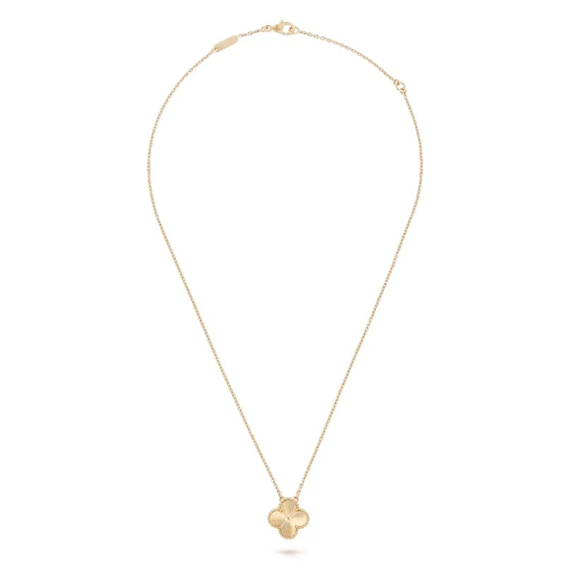 Custom 10K Single Clover Necklace